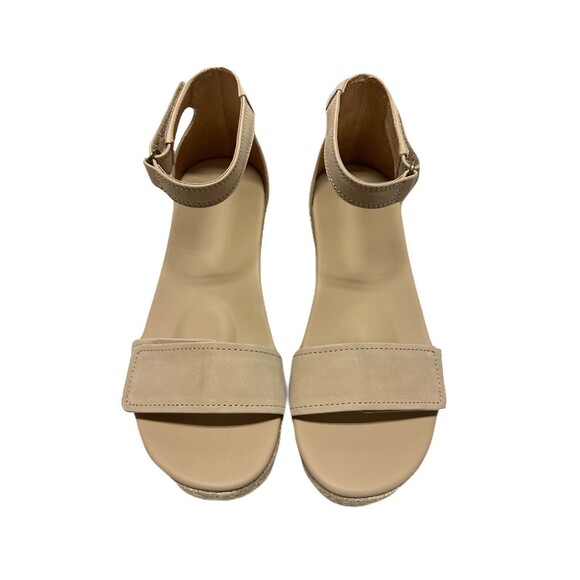 NEW ABEO Womens Size 7 Riviera Ankle Wedge Sandal w Metatarsal Pad Sand Nubuck - Picture 3 of 10